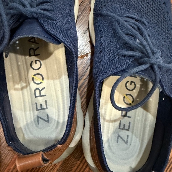Cole Haan Mens ZERØGRAND Remastered Stitchlite Wingtip Oxfords Sz 10.5  Navy main image 6
